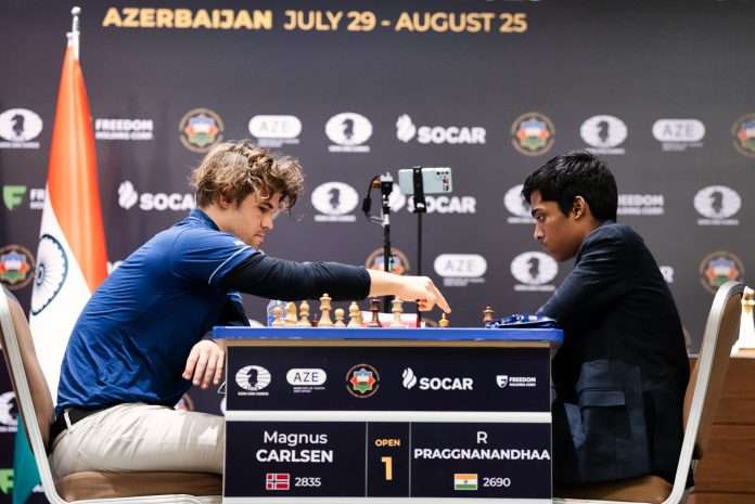 FIDE World Cup 2023: Praggnanandhaa vs. Magnus Carlsen final headed to tiebreaker following their second draw | KreedOn
