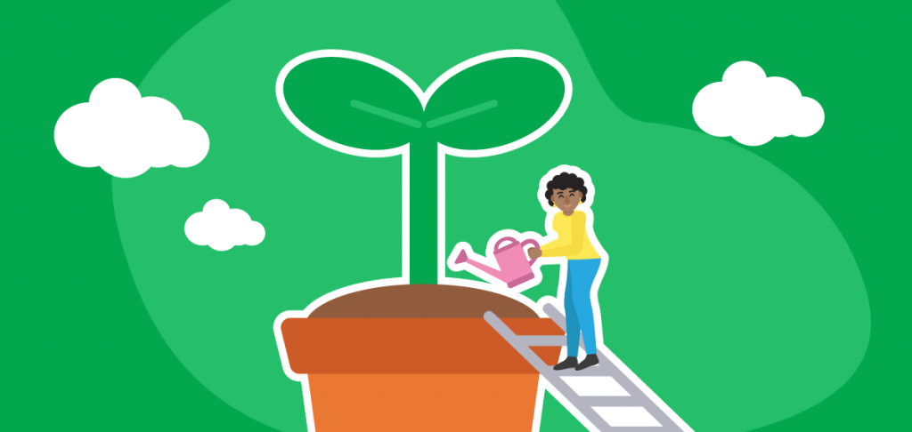 Investing in content marketing Business owner focused on growth