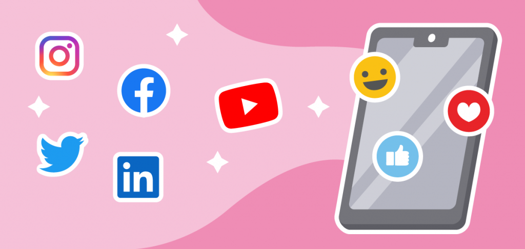 Social media Digital channels on mobile