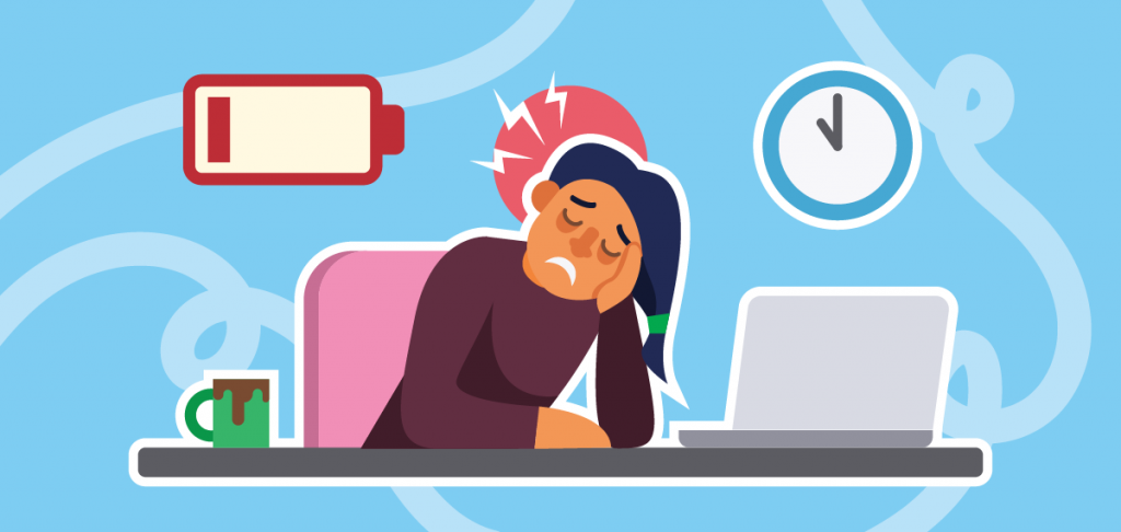 Business owner burnout consequences Exhausted entrepreneur at desk