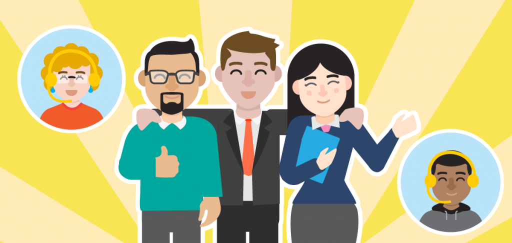 Burnout recovery Business owner with team