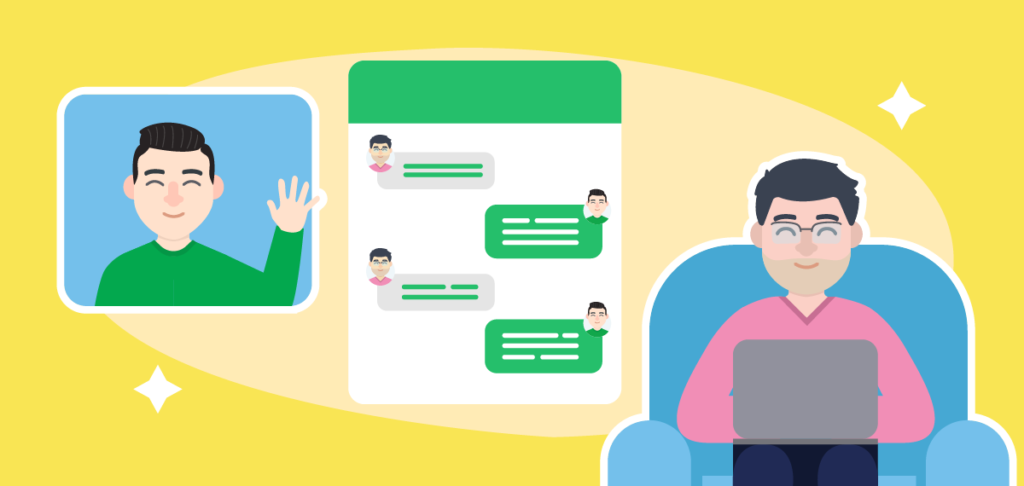 Starting a video chat Agent in video chat with a customer